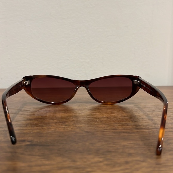 Quay X Guizio Slate Cat Eye Sunglasses in Brown Tort & Dark Brown - Picture 7 of 9